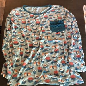 Kickee pants sushi long sleeve shirt size M